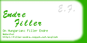 endre filler business card